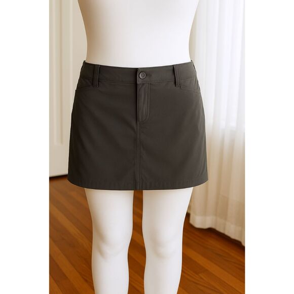 Eddie Bauer Skort Skirt Gray Adventurer Pockets Pickleball Golf Gorpcore Size 10 - Picture 2 of 11